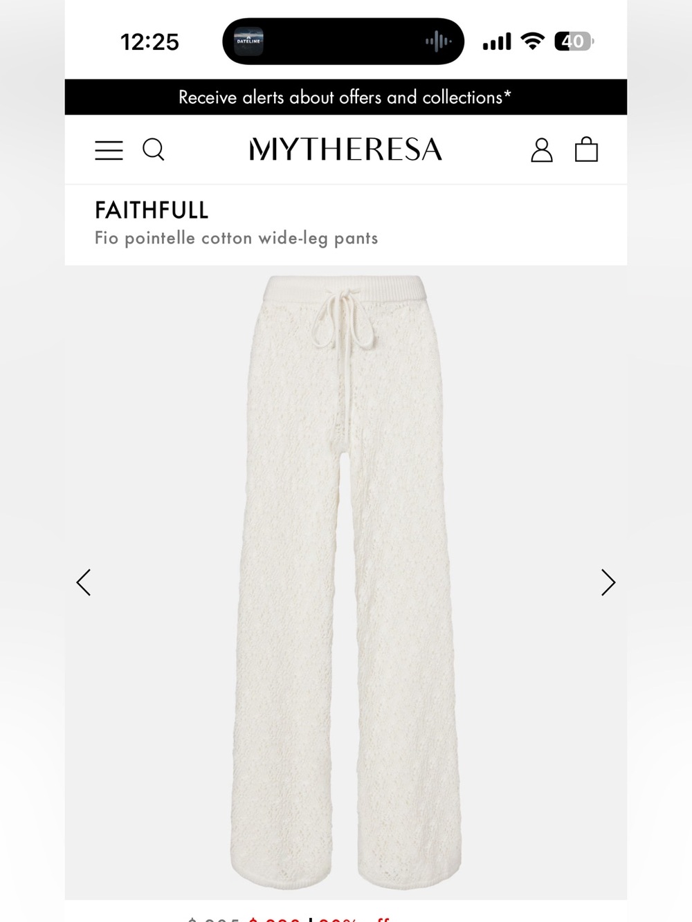 Faithfull the Brand Cream Wide-Leg Knit Swim Coverup Pants